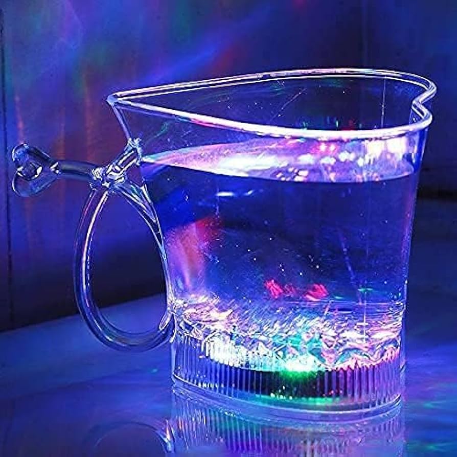 Heart Shape Activated Blinking Led Glass Cup