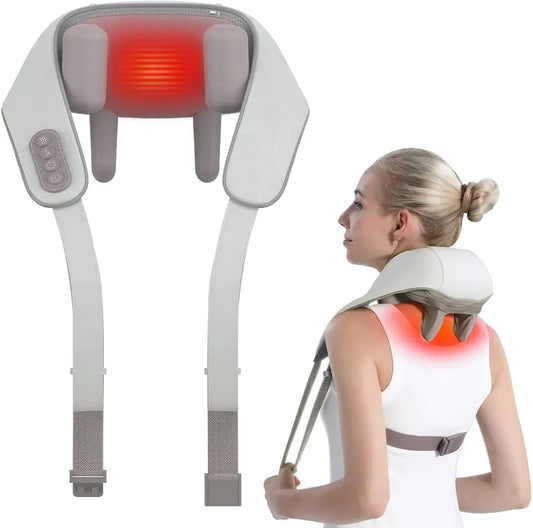 BITSY BLOOM Neck and Back Massager, Neck Massager with Heating, Body Massager for Body Aches and Pains Relief, Electric Wearable 5D Cervical Neck Massager for Neck, Back, Shoulders, Waist and Legs.