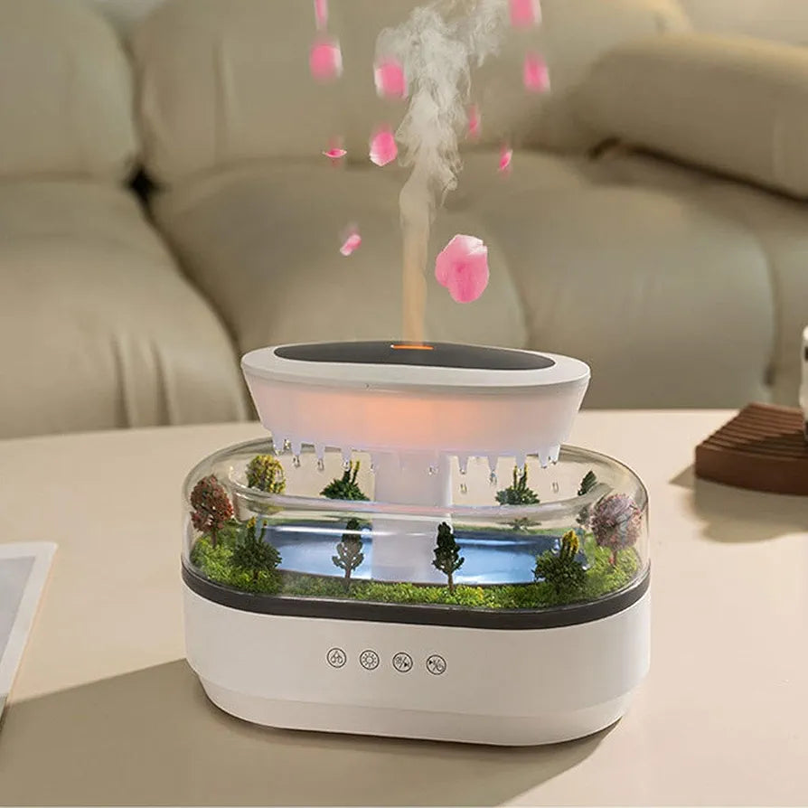 Raindrop Humidifier US Plug Adapter Aroma Humidifier for Home Office Reading Humidifiers