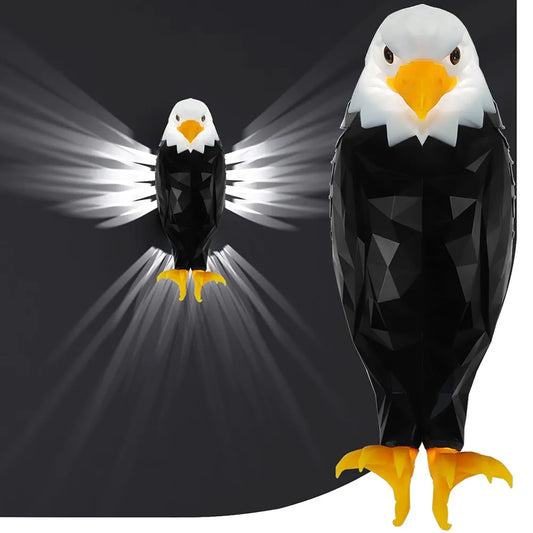 Eagle Wall Light, American Eagle Night Light with Remote Control, Magnetic Wall Mounted Eagle Lamp for Bedroom, Living Room, Hallway, Battery Operated and Removable Charging Eagle Light