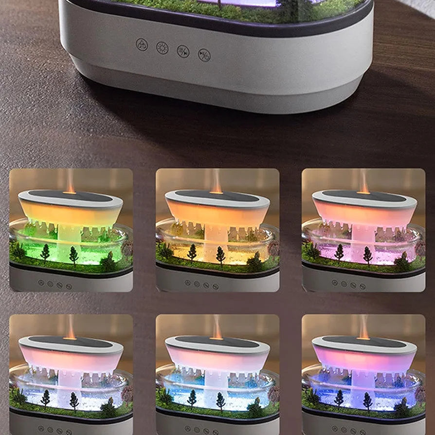 Raindrop Humidifier US Plug Adapter Aroma Humidifier for Home Office Reading Humidifiers