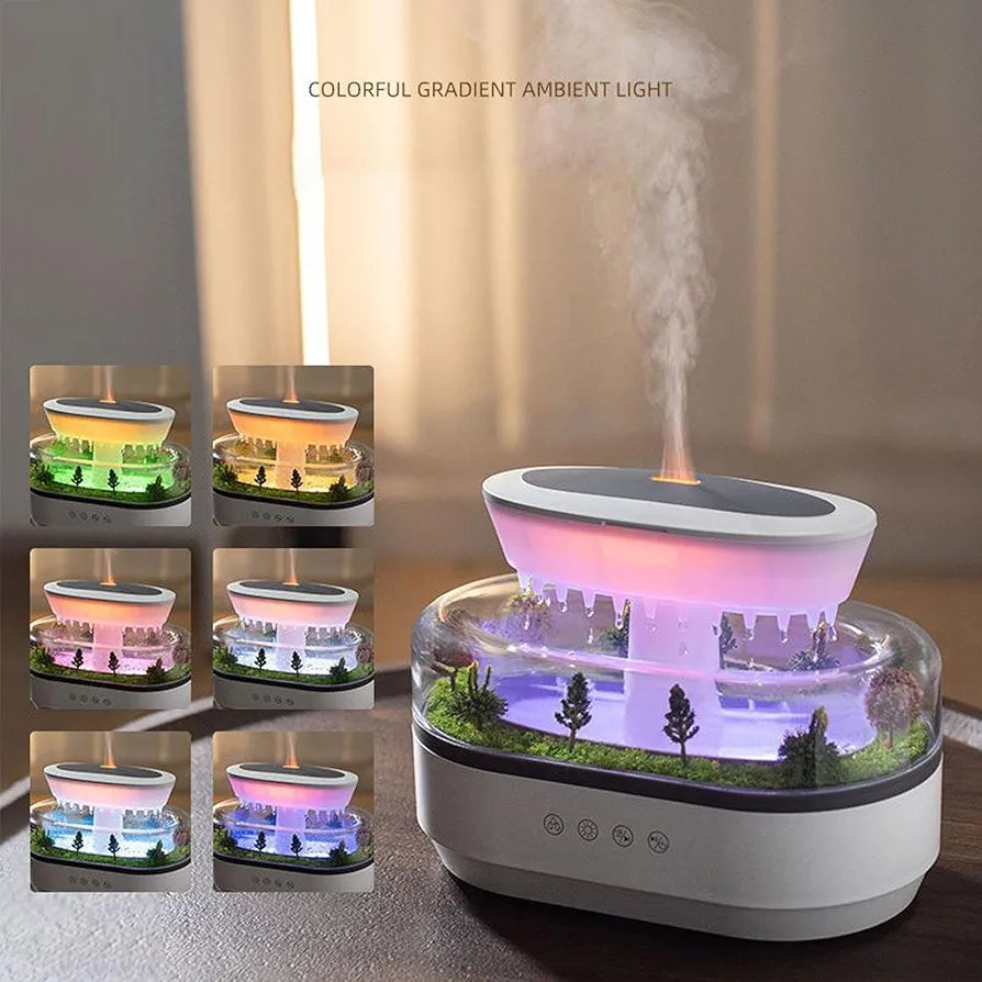 Raindrop Humidifier US Plug Adapter Aroma Humidifier for Home Office Reading Humidifiers