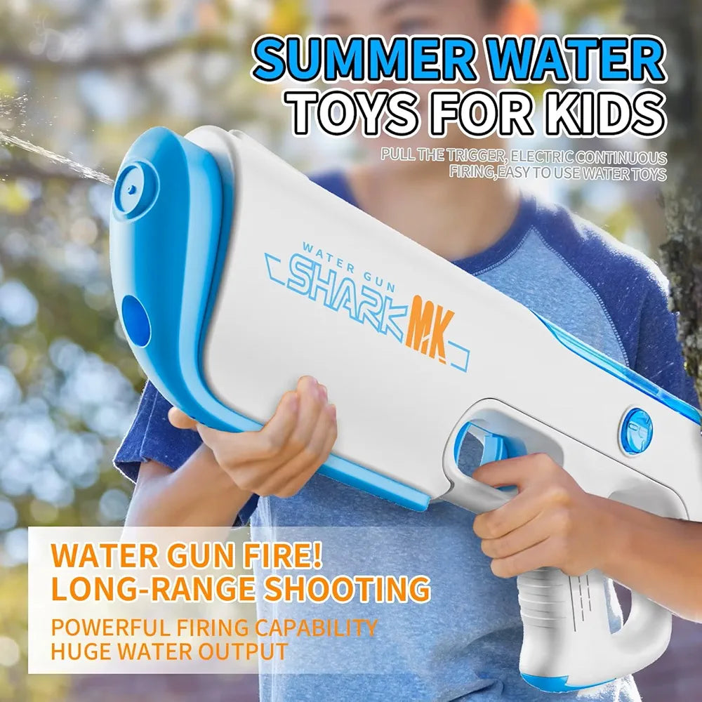 Electric Water Gun Toy with Automatic Water Absorption Function 25Ft Range | Self-Filling | Rechargeable High Pressure Mechanism Ideal Outdoor Toy for Pool & Beach Fun