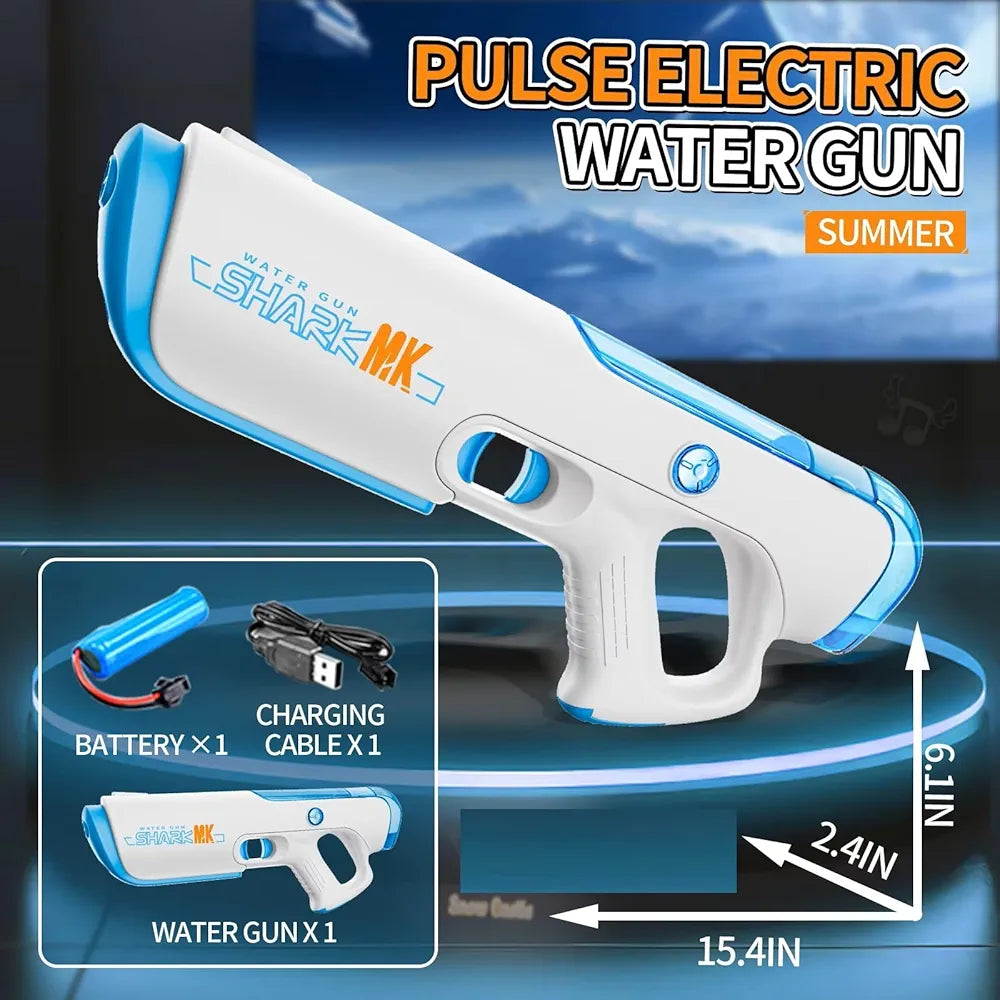 Electric Water Gun Toy with Automatic Water Absorption Function 25Ft Range | Self-Filling | Rechargeable High Pressure Mechanism Ideal Outdoor Toy for Pool & Beach Fun