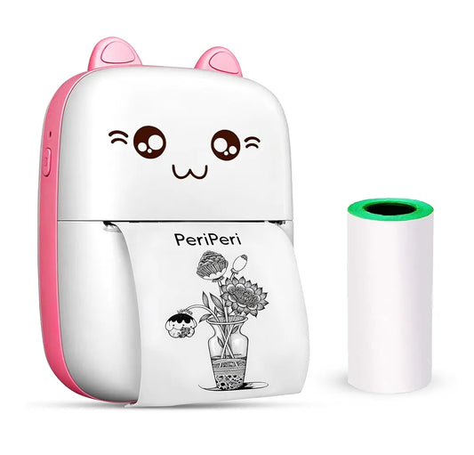 Mini Thermal Printer (1Year Warranty) Inkless Bluetooth Pocket Printer for Prints Picture List Memo Receipt Tags Barcode Labels Compatible with iOS, Android