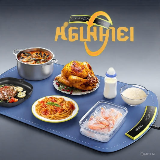 Anatole Electric Food Warmer 24"*15" Large Silicone Warming Mat Foldable Full Surface Warming Tray with 3 Adjustable Temperature Time for Buffets Parties