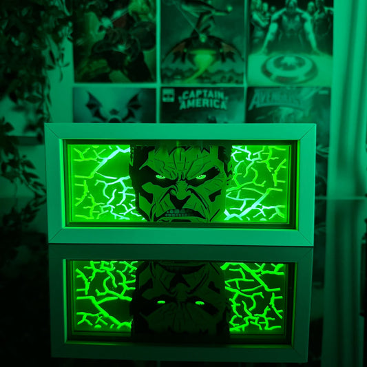 Glowing Hero Lightbox - Spiderman , Captain America, Hulk, Thor. Durable and easy to use, this lightbox brings your favorite heroes to life with a captivating glow.