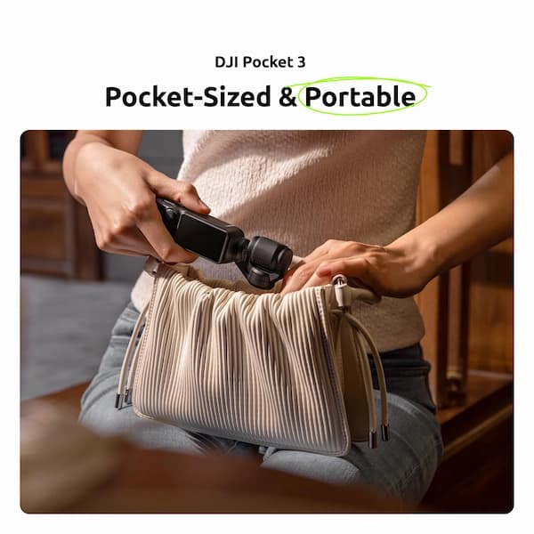 DJI Osmo Pocket 3, Vlogging Camera with 1'' CMOS & 4K/120fps Video, 3-Axis Stabilization, Fast Focusing, Face/Object Tracking, 2" Rotatable Touchscreen, Small Video Camera for Photography, YouTube