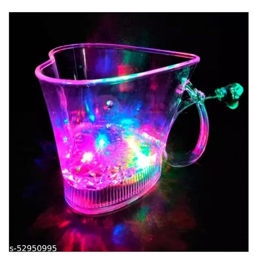 Heart Shape Activated Blinking Led Glass Cup