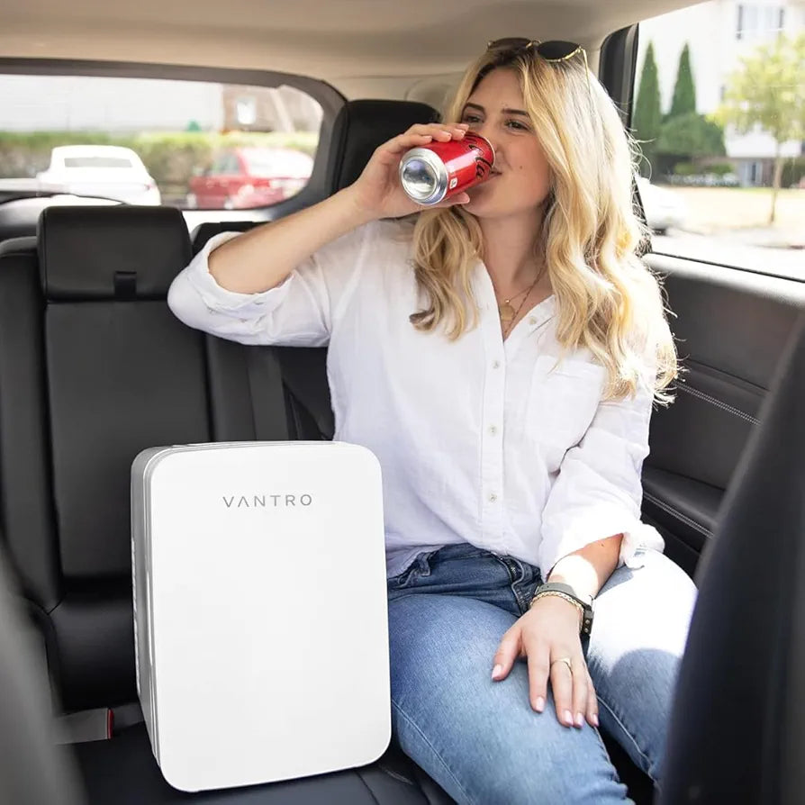 SMART MINI FRIDGE VANTRO 10L Portable Fridge Model :: R10 Cooler and Warmer For Car & Home, for Cosmetics, Beverage & Food, Thermoelectric Cooler & Warmer 220V AC/12V DC